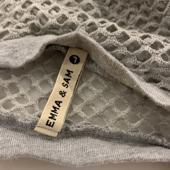 Y2K Gray Sweatshirt with Mesh-L - Picture 2 of 5